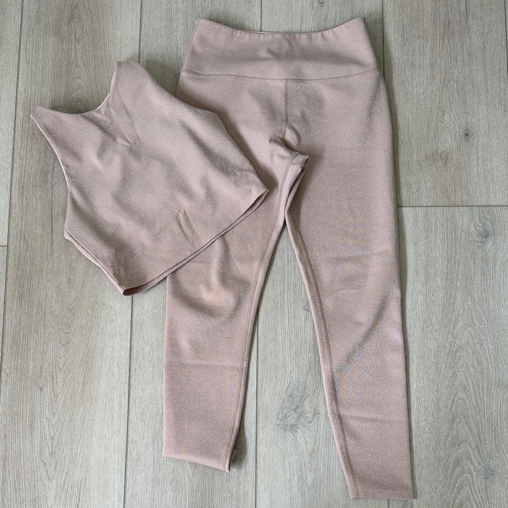 Aqua Women's Blush Leggings and Crop Top Set